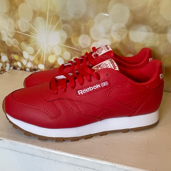 Reebok Classic Leather Low Vector Red Gum sneakers. 8.5 Men’s/10W - Picture 9 of 16